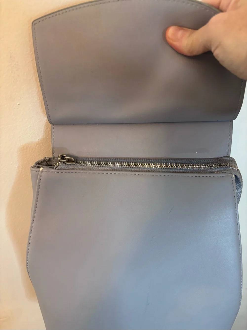 Pixie Mood Modern Grey Blue Vegan Backpack Purse